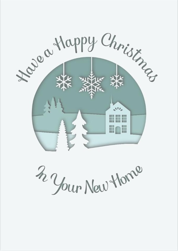 Happy Christmas New Home Paper Cut created by Rose Tinted Specs