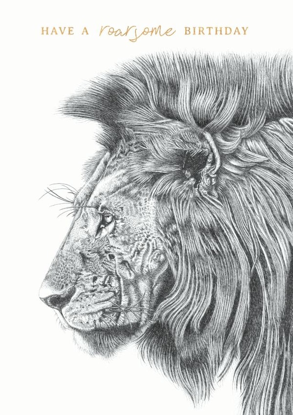 Roarsome Lion Birthday Card created by Lucy Francis