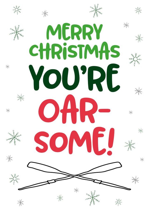 Merry Christmas you're OAR-SOME created by Geordies Love Gin