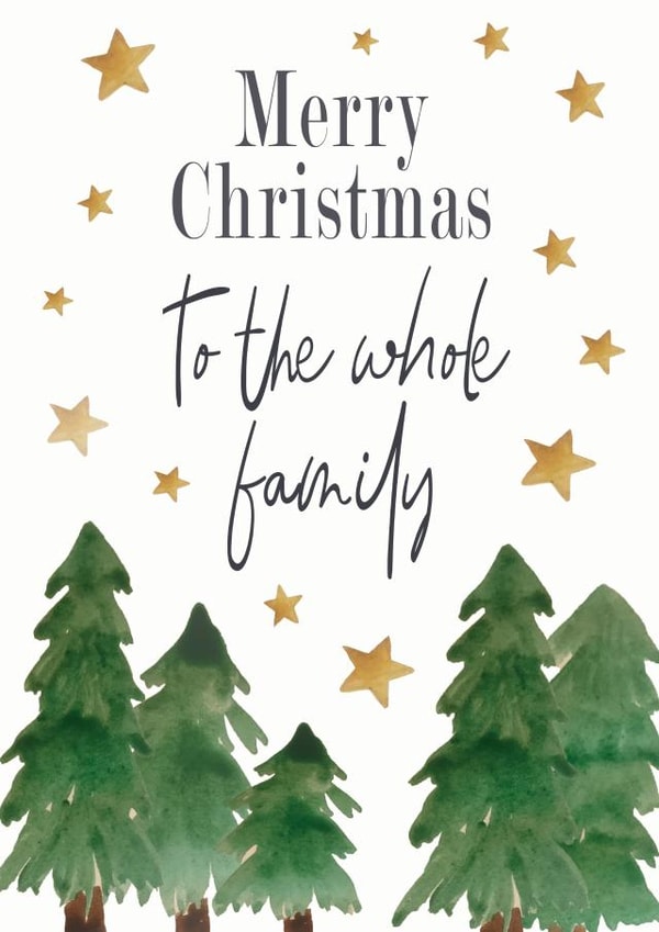 To the whole family Christmas card card