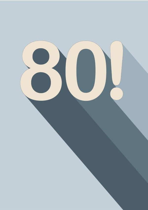 80! Celebrate everything with this modern 80th Card created by Amy Munro