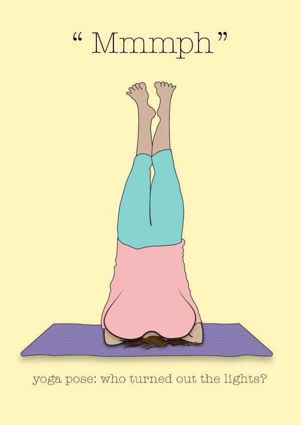 Curvy girls do yoga headstands created by Mel Barren