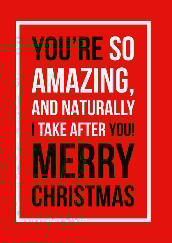 Cheeky red amazing Christmas card created by See-saw Cards