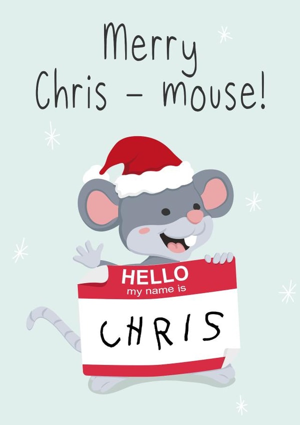 Chris-mouse Christmas Card created by Cheeky Peeky