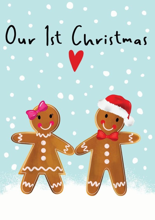 1st Christmas Couple Gingerbread Christmas Card created by Amy Florence Design