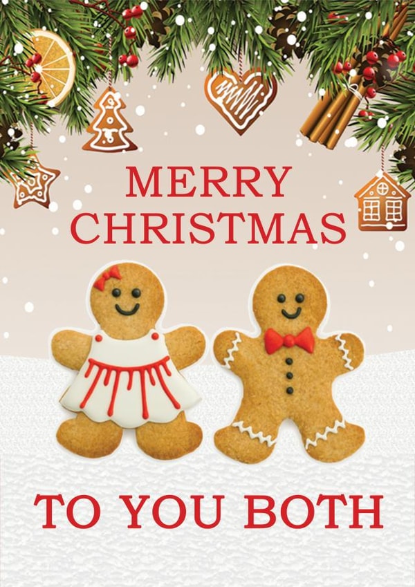 CUTE GINGERBREAD COUPLE CHRISTMAS CARD created by Mo&Co