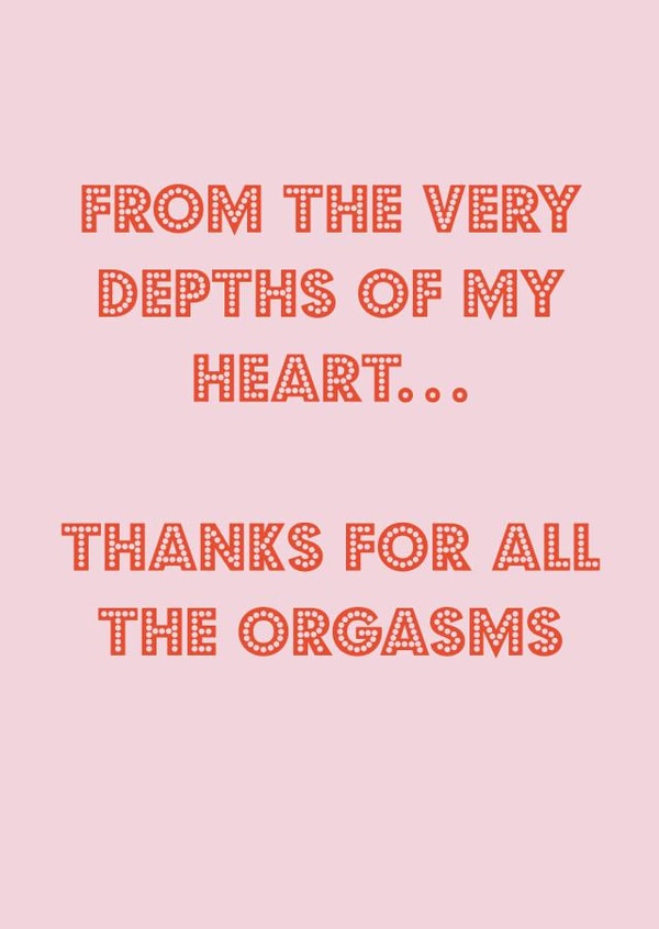 Thanks for the orgasms  created by Nicola Jo
