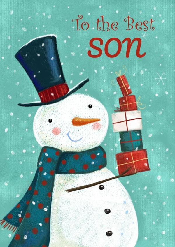 To the Best SON This Christmas Snowman created by Dale Simpson