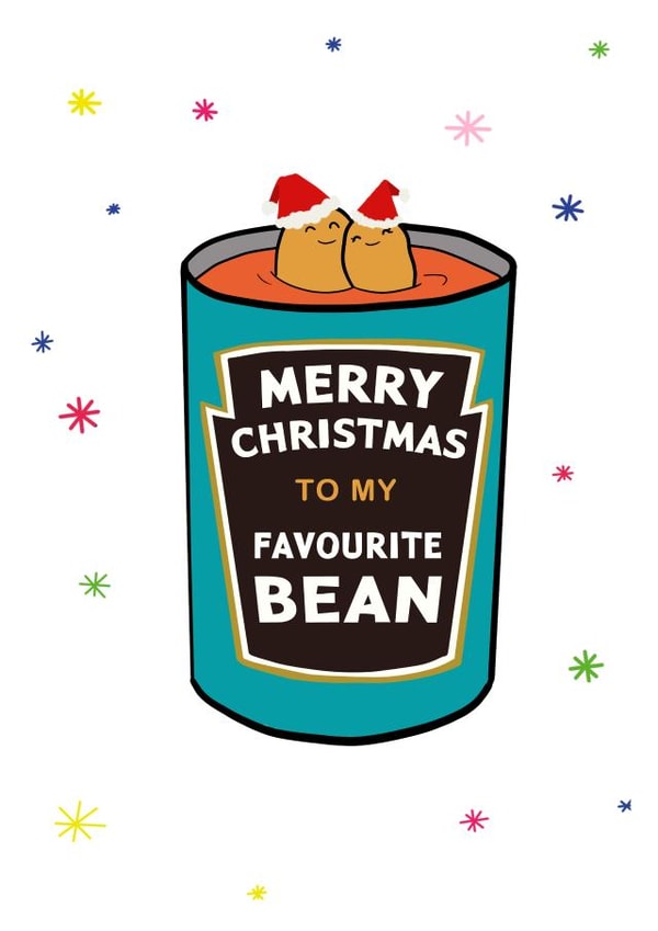 Human bean christmas card 1001 created by Kewl cards