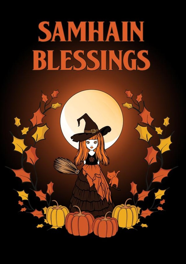 Wiccan Pagan Samhain Blessings created by Cheeky Witch®