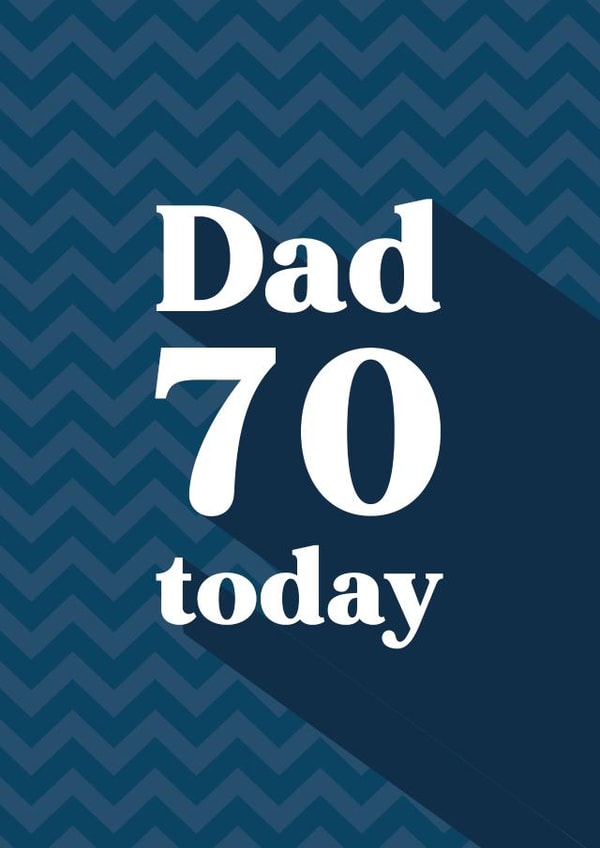 Dad 70 today created by Quinton cards