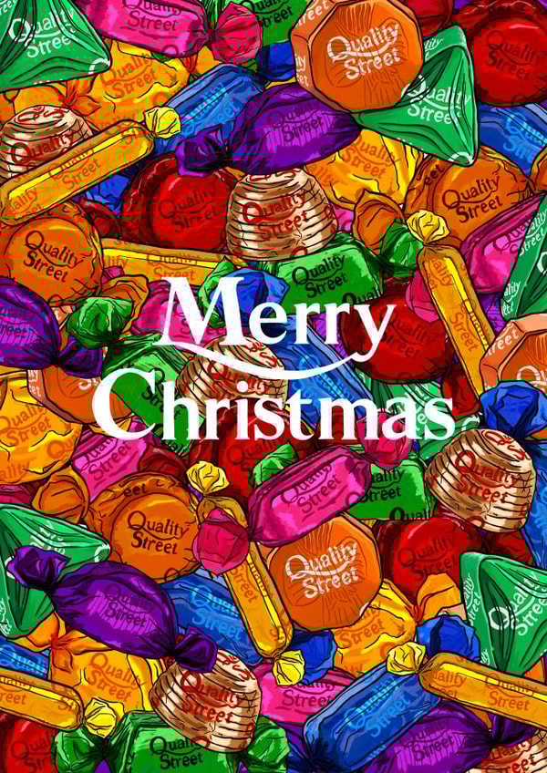Merry Christmas Quality Street Chocolate Card created by Tiny Tiger