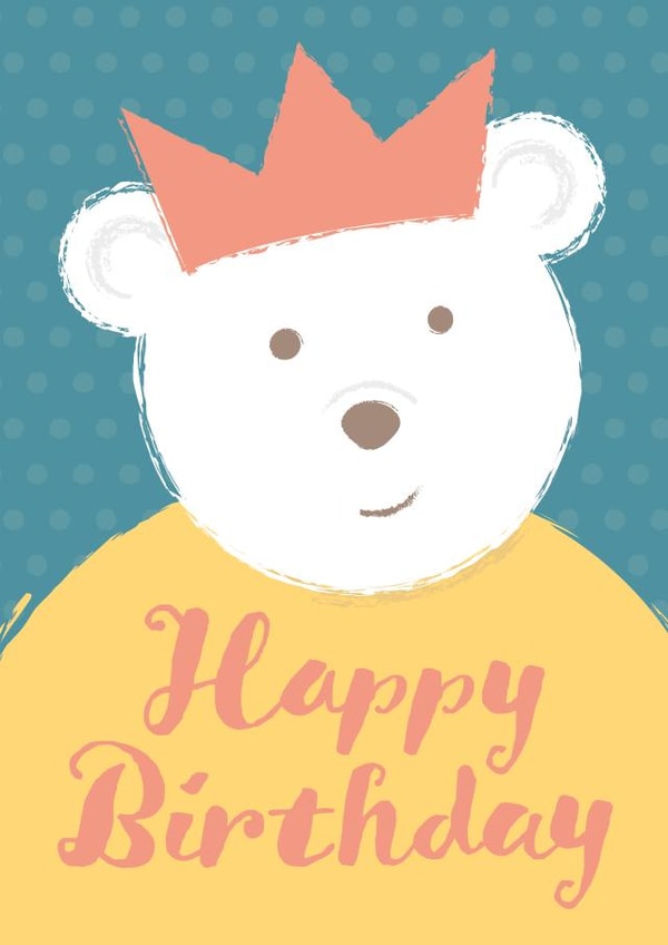 Birthday Bear Card 1001 created by X, Y & Z Design