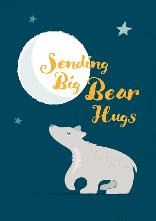 Big Bear Hugs Thinking of You Card created by X, Y & Z Design