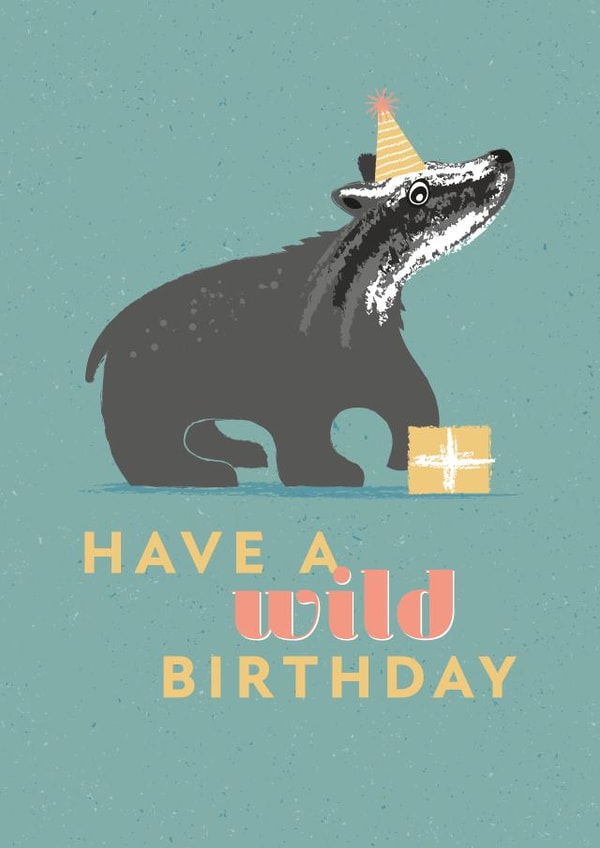 Badger Lover Birthday Card created by X, Y & Z Design