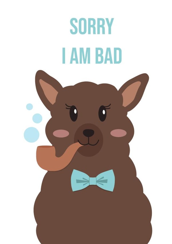 Funny postcard with alpaca. created by OlgaEfimova.Designer