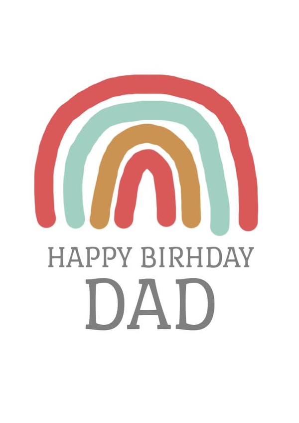 Happy Birthday Dad, Colourful, Cute created by DoodleCo