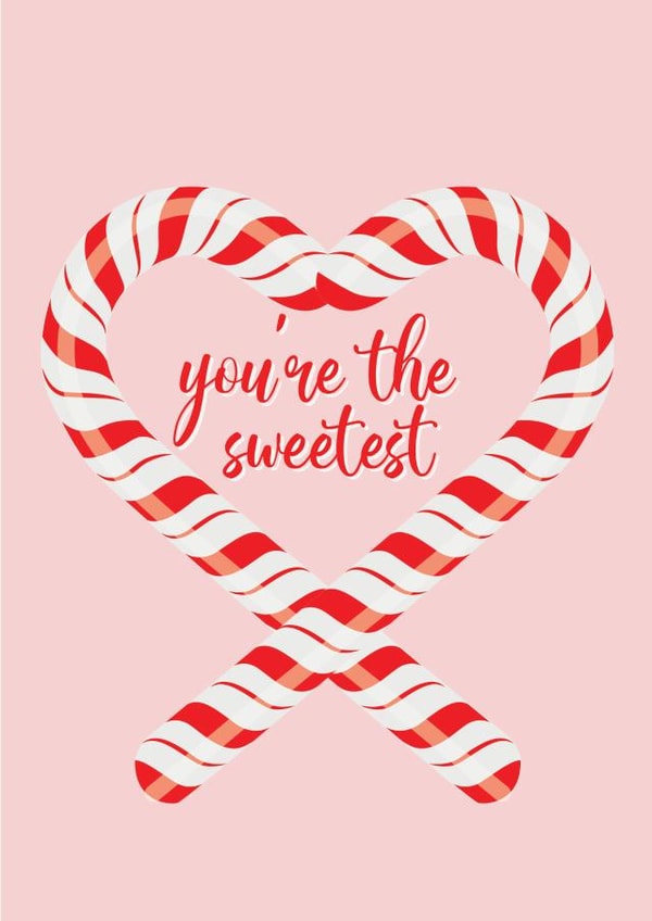 Candy cane christmas card created by IllustrationsByEll