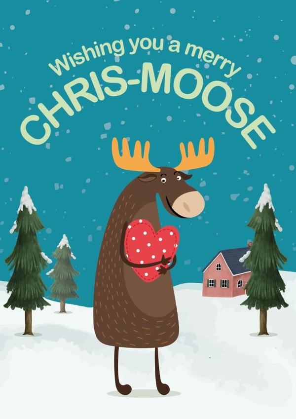 Moose Christmas Card created by Crazed Creative
