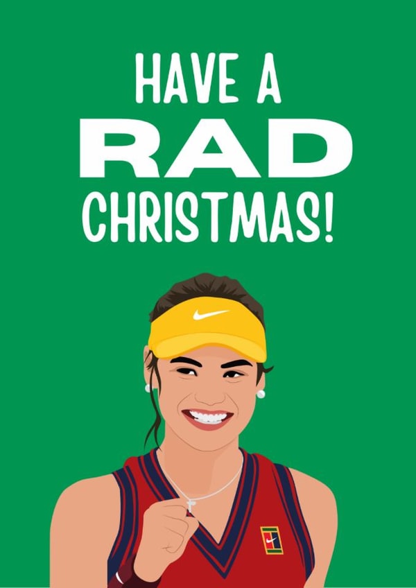 Emma Raducanu Christmas Card created by Highgrove Cards