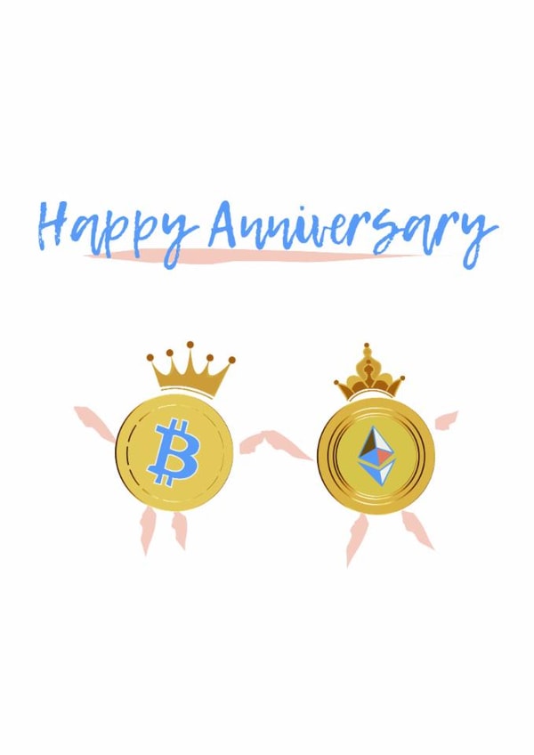 Happy Anniversary Crypto Lovers Card 1001 created by The R Creation