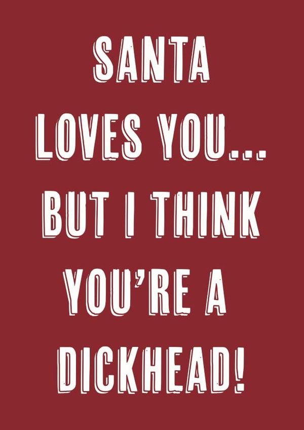 Funny Santa Christmas Card created by Canny Crafted