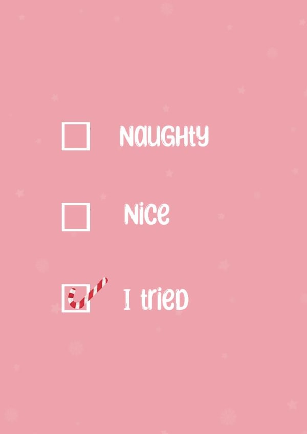 Send Your Loved One With This Funny Naughty or Nice Christmas Card created by Coffee Cup Studio