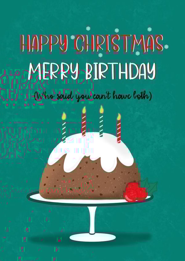 Happy Christmas and merry birthday  created by Spring of colors