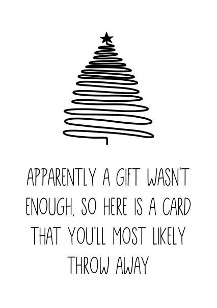 Sarcastic Christmas card | thortful