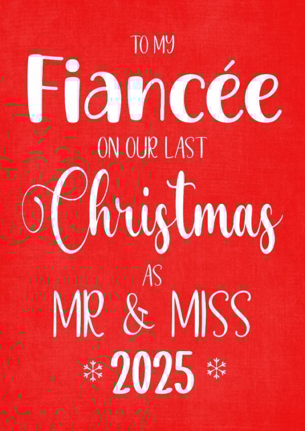 Classic Christmas Card - Last Christmas As Mr & Mrs - 2025 created by Louise Potton Designs