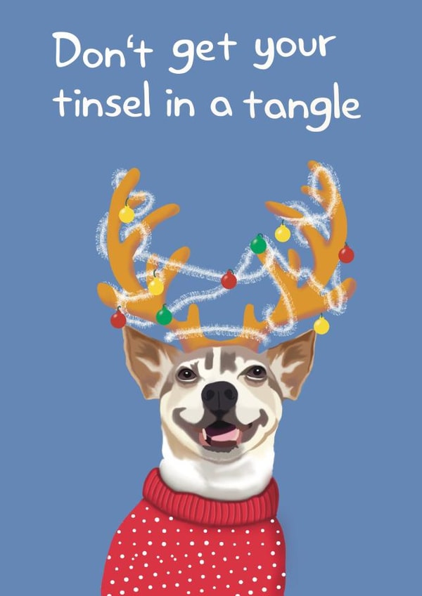 Tangled Tinsel card created by Yamaste Art