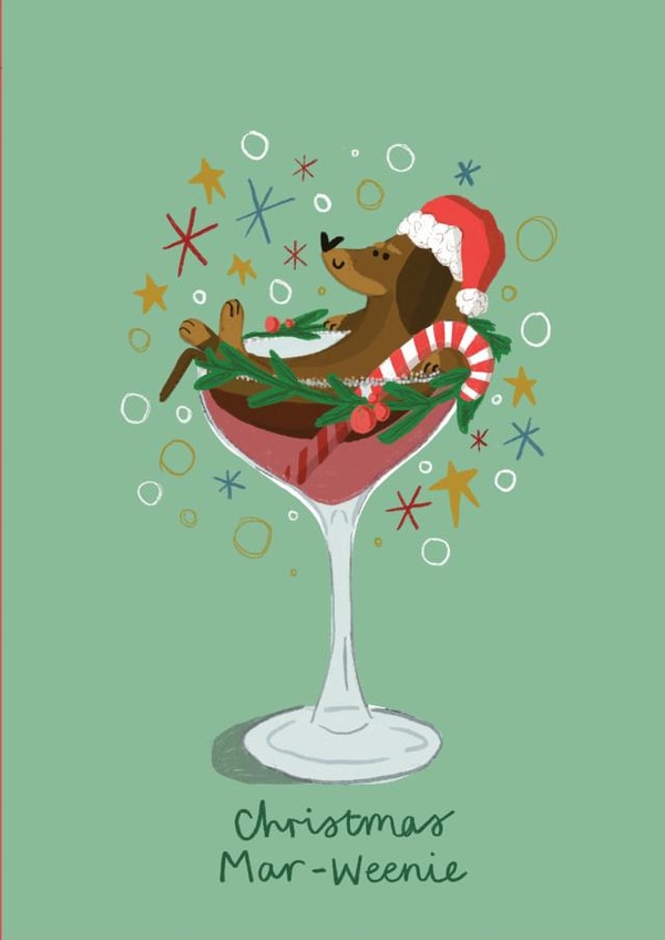 Christmas Mar-Weenie created by Faye Finney