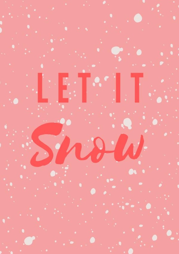 Let it snow Christmas card created by Proper job studio