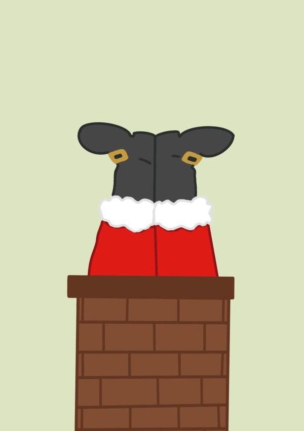 Santa in chimney card created by Stitch Me Up