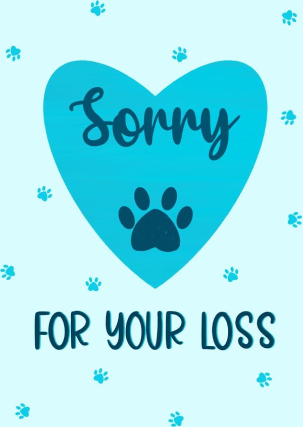 Sorry for your pet loss in blue  created by Spring of colors