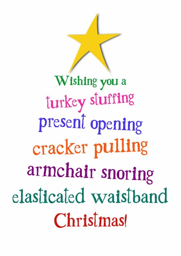 Christmas Tree Words Christmas Card 1000 created by size3art