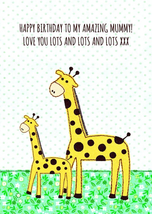 Mummy Giraffe and Baby Birthday Card created by Jenny Arnott Cards