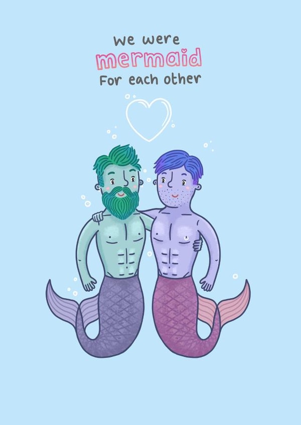 Mermaid for each other - guys created by Blue Kiwi Design