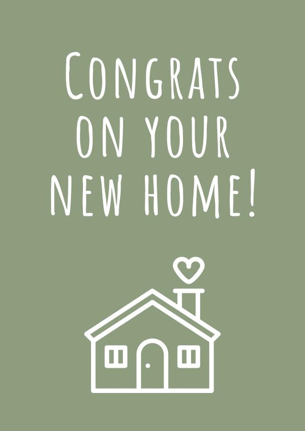Cute New Home Card - House - Congrats On Your New Home created by A Bee's Designs