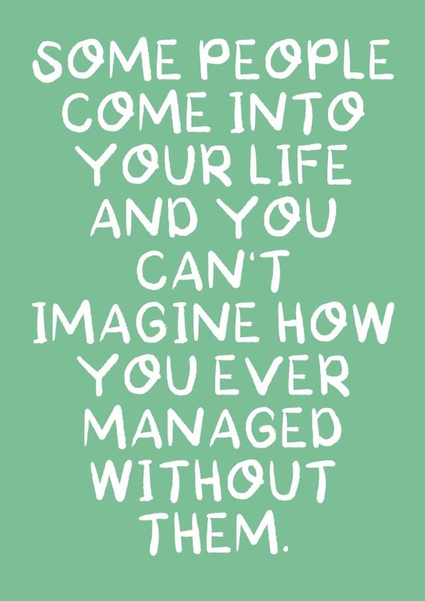 Can’t Imagine Life Without You thank you card created by Rosie Johnson Illustrates