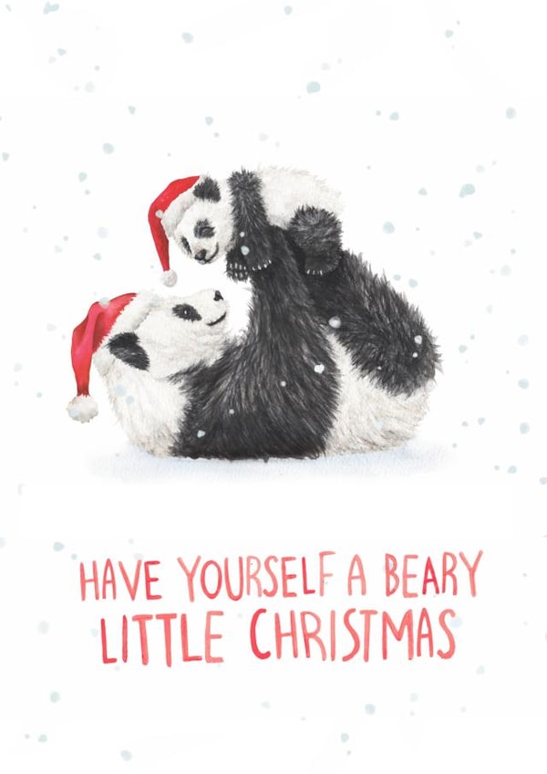Adorable Panda Christmas Card created by Citrus Bunn