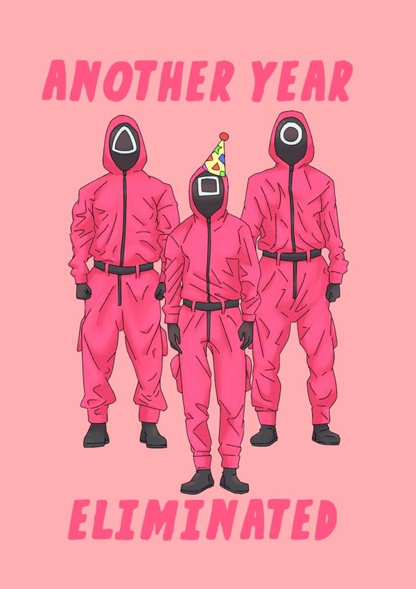 Funny Squid Game Birthday & New Years Card created by Jude Patla 