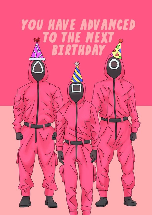 Next Funny Squid Game Birthday Card created by Jude Patla 