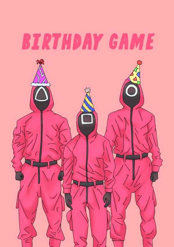 Squid Game Birthday Card created by Jude Patla 