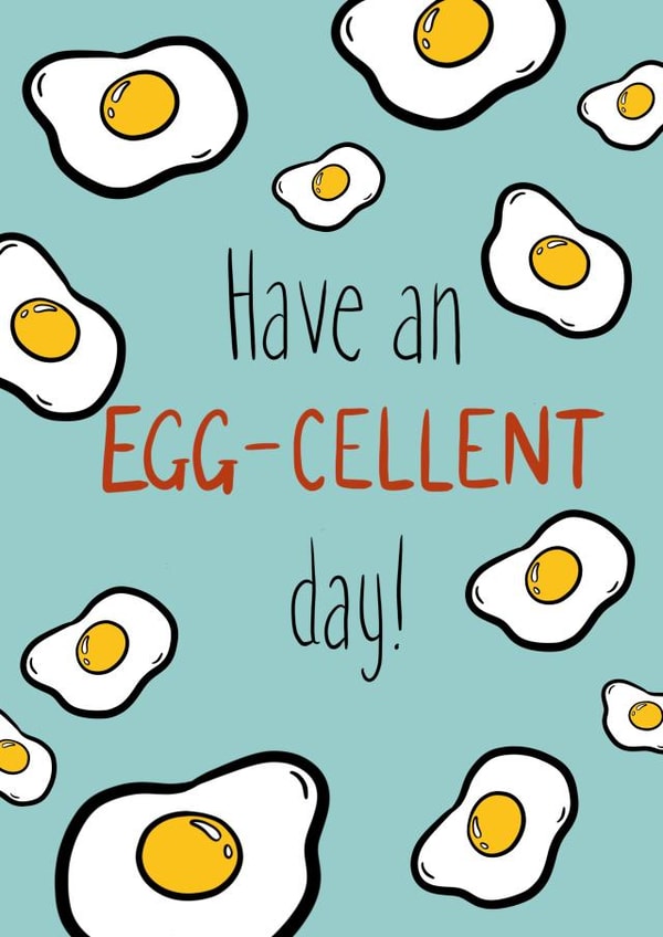 Egg eggcellent card created by Season & Field