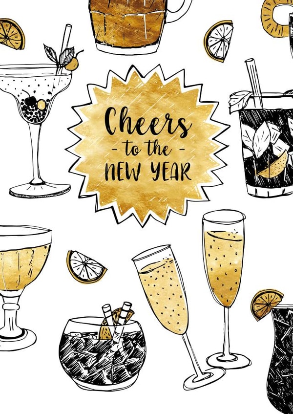 New Years cocktails created by Karin van der Vegt