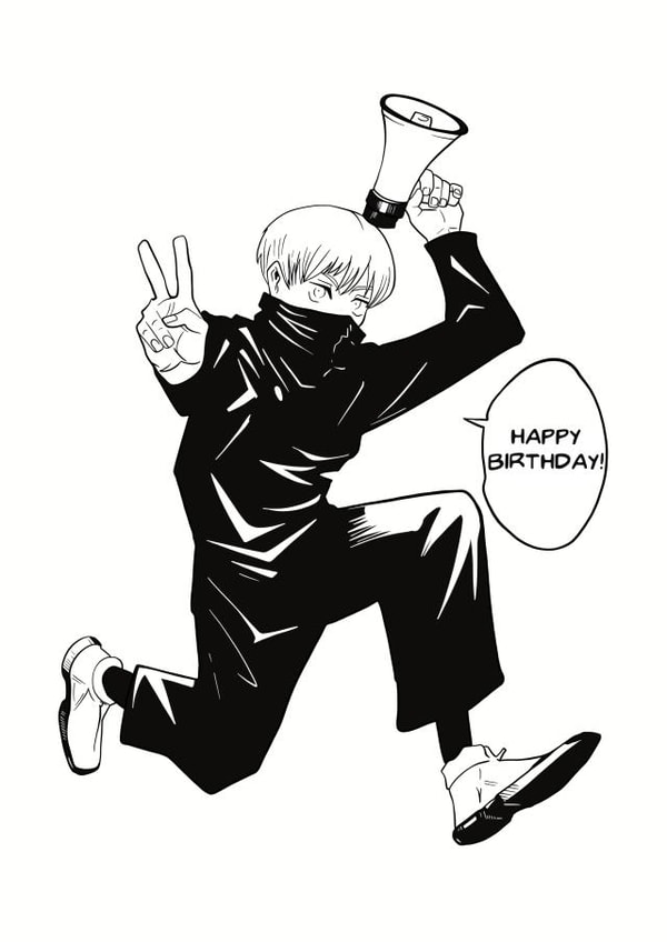 Anime manga happy birthday card created by JessyMay