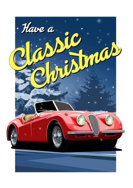 CLASSIC CAR CHRISTMAS CARD | thortful