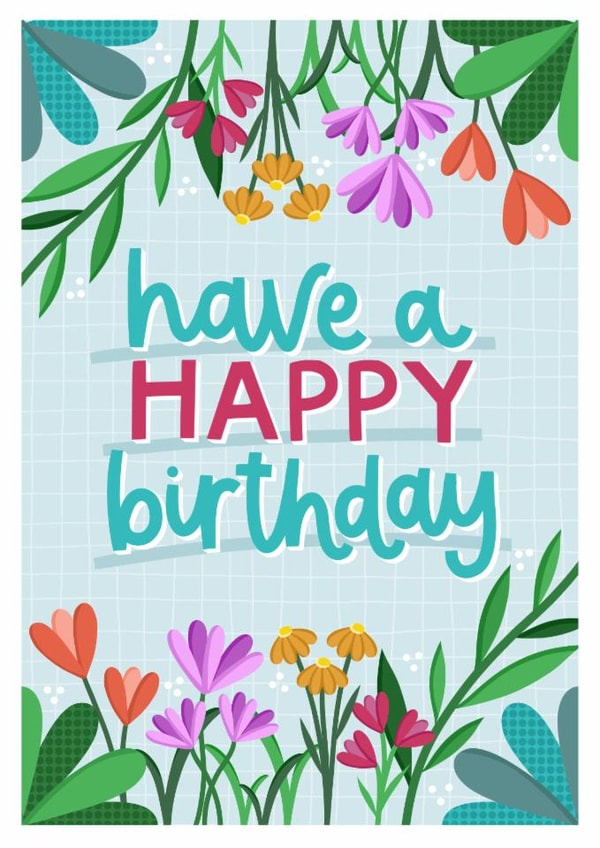 Bright, Floral Birthday Card created by Amy Writes