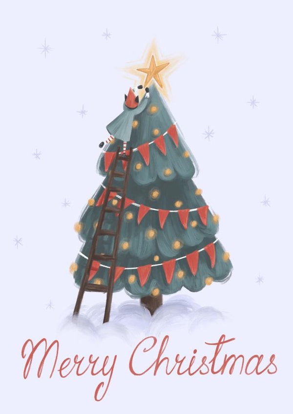 Merry Christmas card created by Olga Zolotykh